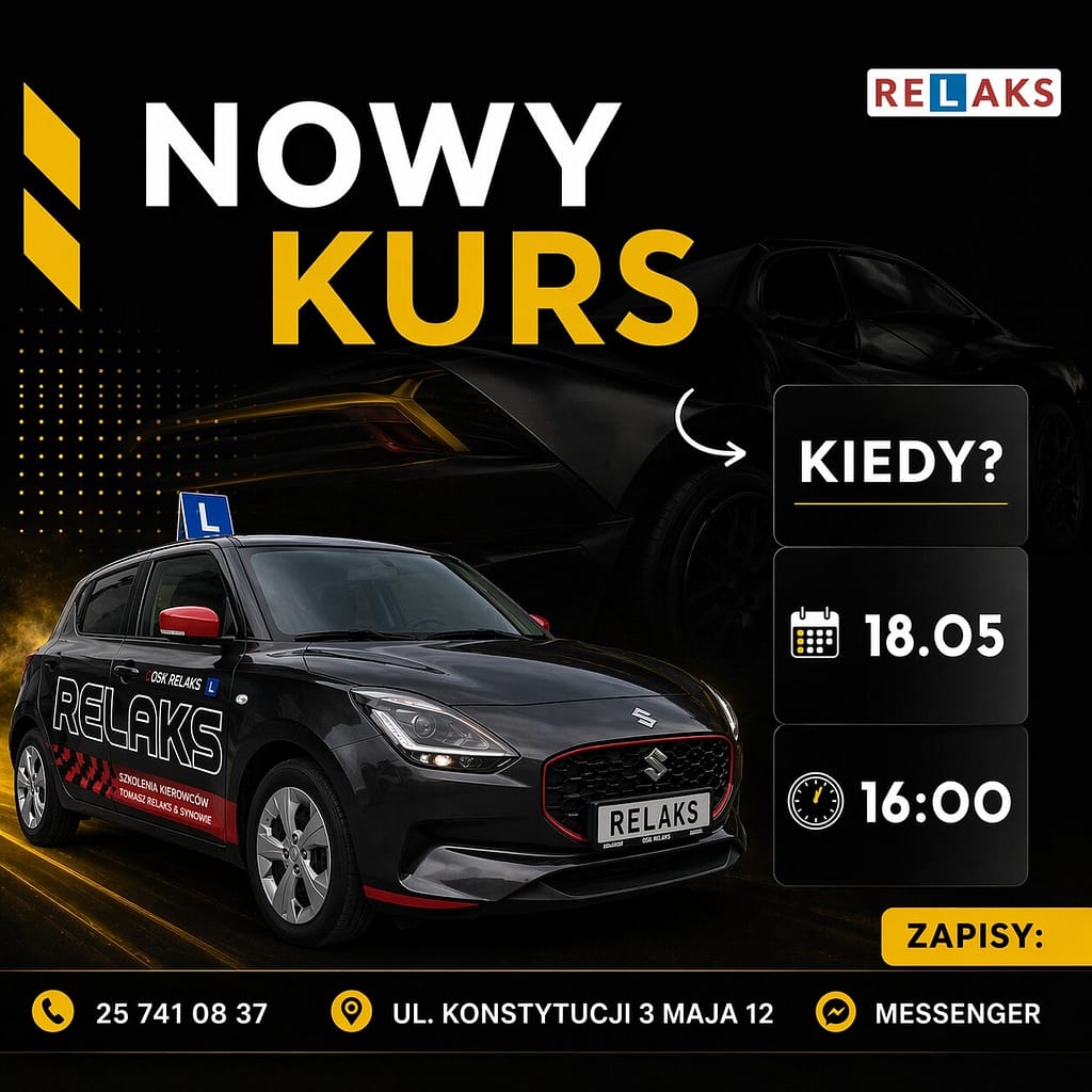 nowy kurs na prawo jazdy kategorii b mińsk mazowiecki