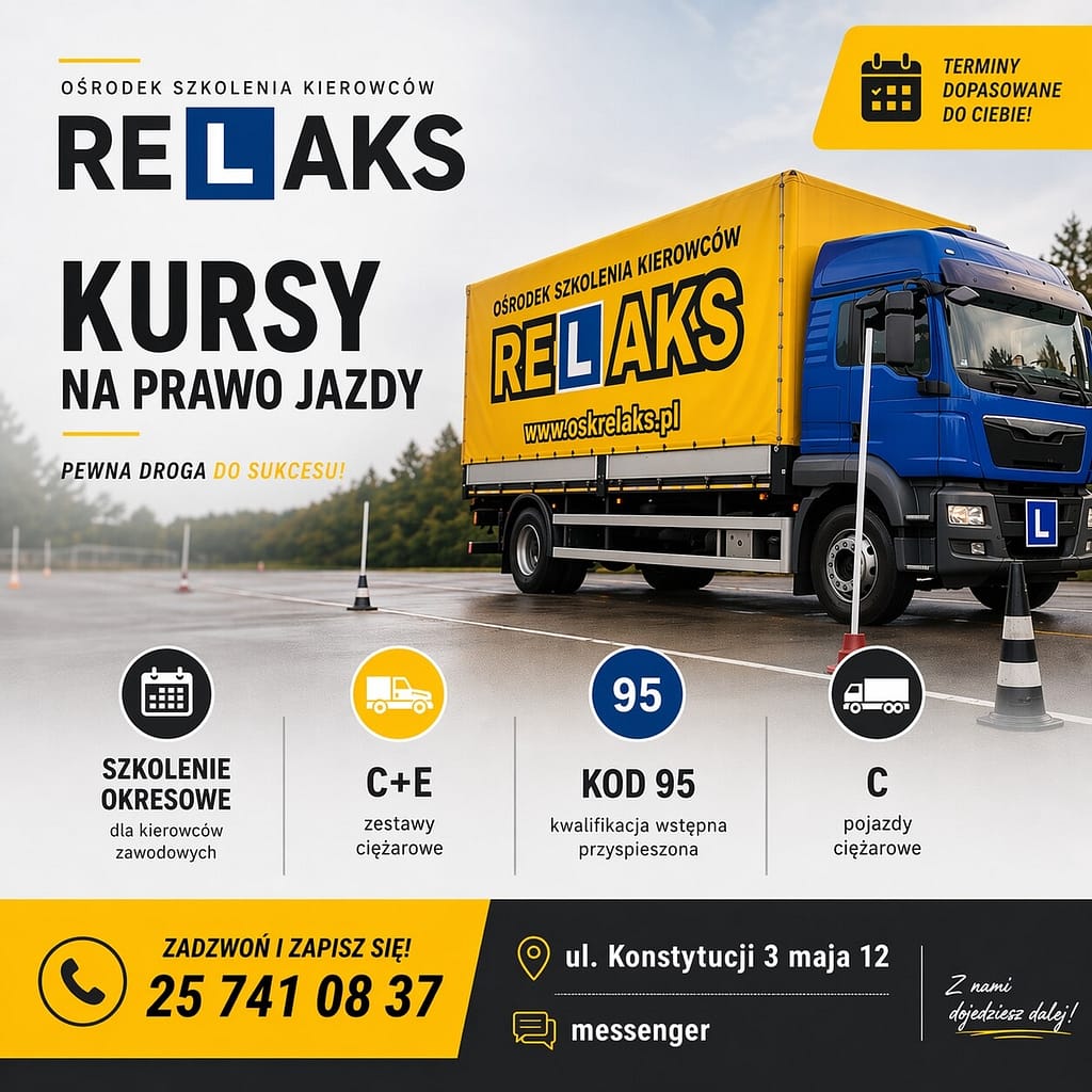 kurs na prawo jazdy kategorii c c+e szkolenia okresowe kwalifikacja wstępna i przyśpieszona