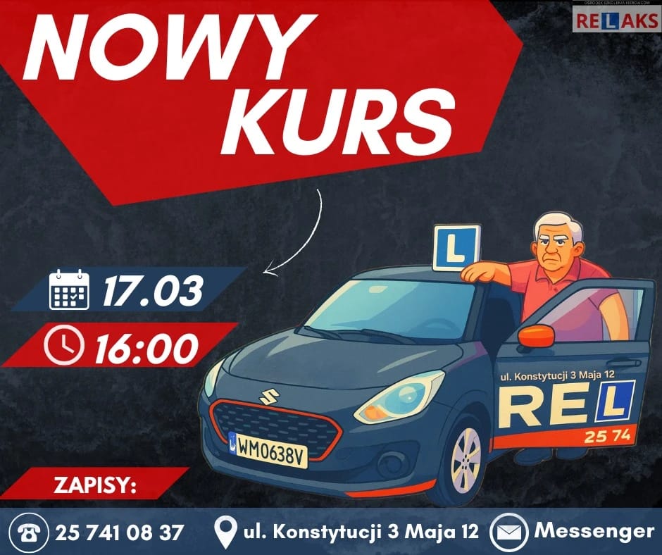 nowy kurs kategoria B 17.03